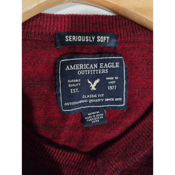 American Eagle Outfitters Men’s Seriously Soft V-Neck Sweater – Cotton Blend - Picture 6 of 8